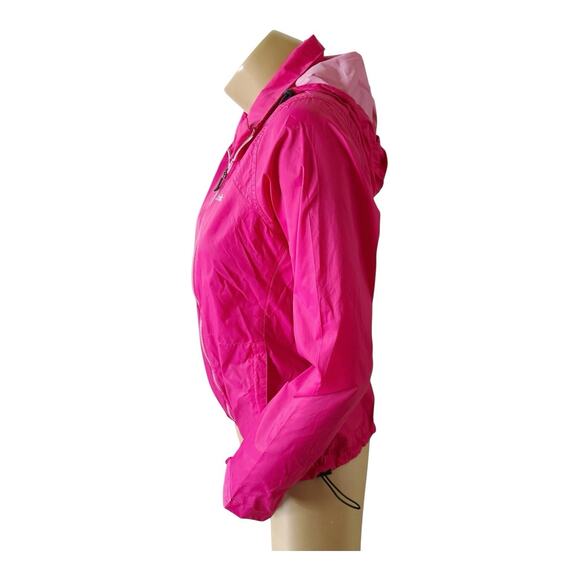 Columbia Womens Small Pink Switchback III Hooded Zip Windbreaker Jacket Outdoor - Picture 2 of 8